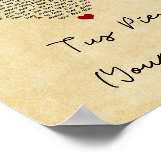 Tus geeft je kleine hartslag in lyrische vorm af poster (Hoek)