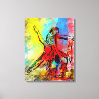 Tus Labios de Rubi - Uw Ruby Lips Tango Canvas Afdruk