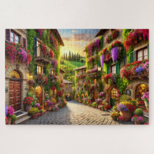 Tuscaans dorp Italië Middag Keienstraat Legpuzzel