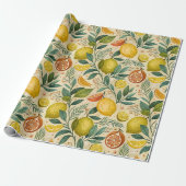 Tuscaanse citroenboomgaard cadeau cadeaupapier (Uitgerold)