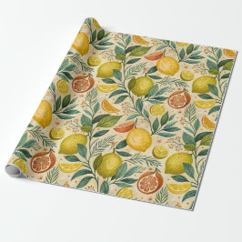 Tuscaanse citroenboomgaard cadeau cadeaupapier