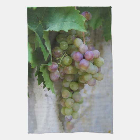 Tuscaanse druiven wijngaard keukenhanddoek (Verticaal)