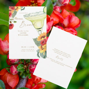 Tuscaanse kleurrijke bruidsbrunch Margarita Kaart