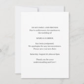 Tuscaanse Olijftak. Botanische Trouwstand Verander Save The Date (Achterkant)