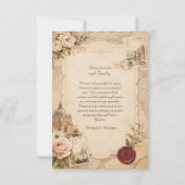 Tuscaanse vintage bruiloft met reis kaarten (Achterkant)