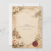 Tuscaanse vintage bruiloft met reis kaarten (Achterkant)