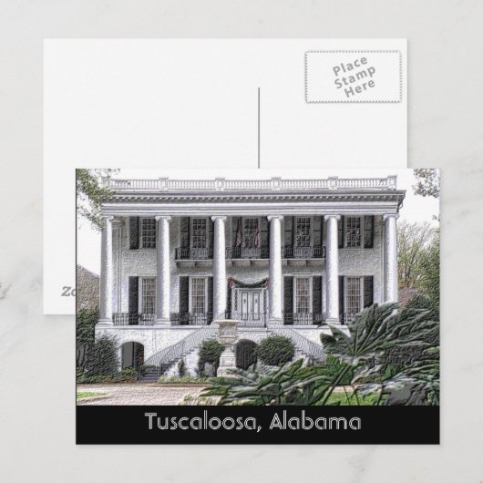 Tuscaloosa Alabama - ansichtkaart Briefkaart (Voorkant / Achterkant)