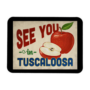 Tuscaloosa Alabama Apple - Vintage Travel Magneet
