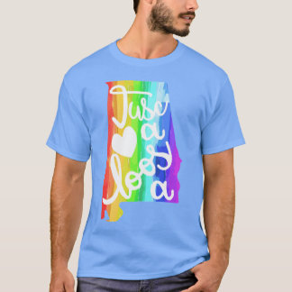 Tuscaloosa Alabama Kaart Regenboog T-shirt