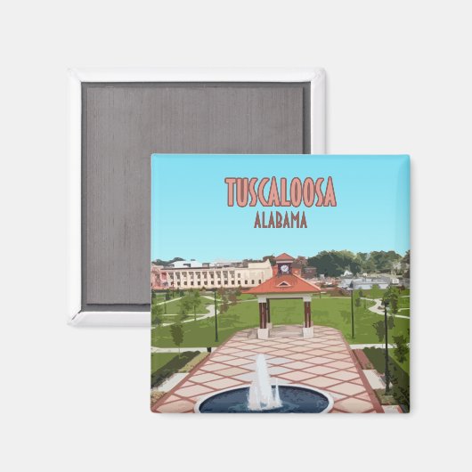 Tuscaloosa Alabama Magneet (Voorkant / Achterkant)