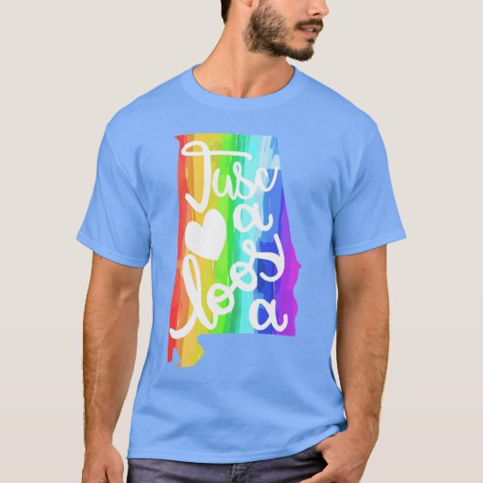 Tuscaloosa Alabama Map Rainbow T-shirt (Voorkant)