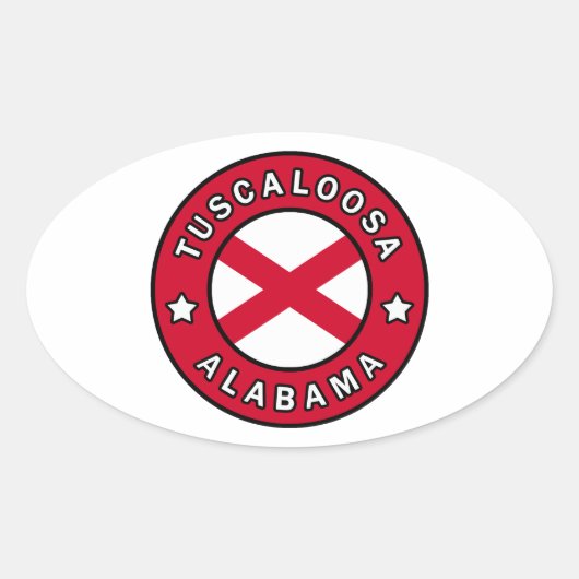 Tuscaloosa Alabama Ovale Sticker (Voorkant)