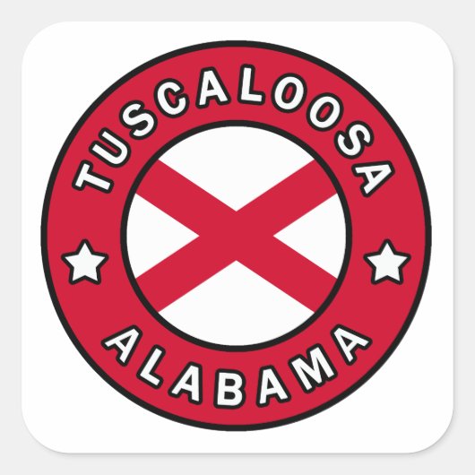 Tuscaloosa Alabama Vierkante Sticker (Voorkant)