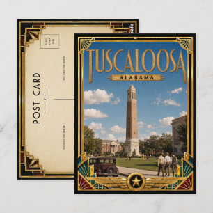 Tuscaloosa Alabama Vintage Art Deco Gouden Tijdper Briefkaart