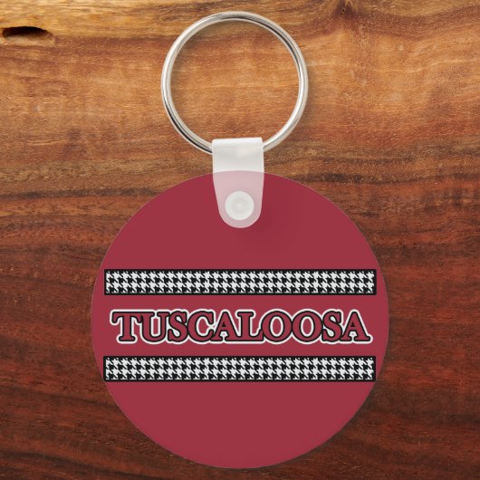 Tuscaloosa Houndstooth Sleutelhanger (Voorkant)
