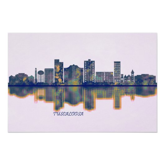 Tuscaloosa Skyline Perfect Poster (Voorkant)