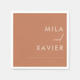 Tuscan Amber | Modern minimal bruiloft Napkins Servet