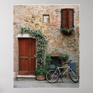 Tuscan Bicycle, Pienza Photography Print of Poster