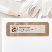 Tuscan Brown Tortelduifjes met naam Etiket (Insitu)