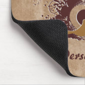 Tuscan Brown Tortelduifjes met naam Muismat (Hoek)