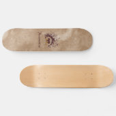 Tuscan Brown Tortelduifjes met naam Skateboard (Horizontaal)