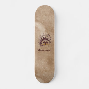 Tuscan Brown Tortelduifjes met naam Skateboard