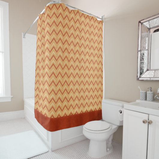 Tuscan Chevron Douchegordijn (In situ)