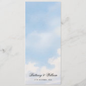 Tuscan Countryside Nature Landscape Wedding  Menu (Achterkant)