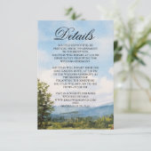 Tuscan Countryside Scenery Wedding Details Informatiekaartje (Staand voorkant)