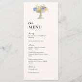 Tuscan Garden Urn Wedding Wedding Dinner Menu (Voorkant)