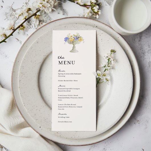 Tuscan Garden Urn Wedding Wedding Dinner Menu