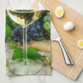 Tuscan Grapes and Wine Kitchen Towel Theedoek (Quarter Fold)