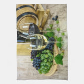 Tuscan Grapes and Wine Kitchen Towel Theedoek (Verticaal)