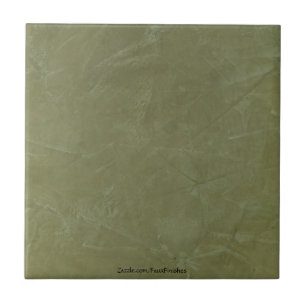 Tuscan Green Venetian Plaster Ceramic Tile Tegeltje