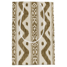 Tuscan Ikat, bruine en gouden tasprint