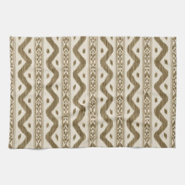 Tuscan Ikat, Crème Woven Stripe Theedoek
