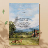 Tuscan-Inspired Countryside Landscape Wedding Folie Uitnodiging