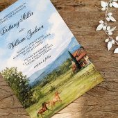 Tuscan-Inspired Countryside Landscape Wedding Kaart
