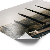 Tuscan landscape hidden behind cypresses (2024) foto afdruk (Hoek)