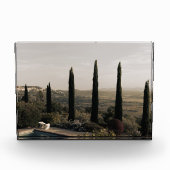 Tuscan landscape hidden behind cypresses (2024) fotoblokken (Voorkant)