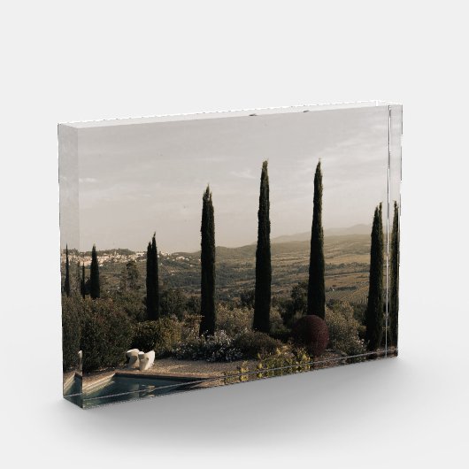 Tuscan landscape hidden behind cypresses (2024) fotoblokken (Links)