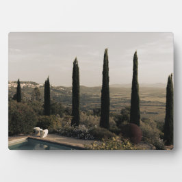 Tuscan landscape hidden behind cypresses (2024) fotoplaat