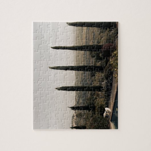 Tuscan landscape hidden behind cypresses (2024) legpuzzel (Verticaal)