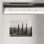 Tuscan landscape hidden behind cypresses (2024) magneet (Insitu (Vaatwasser))