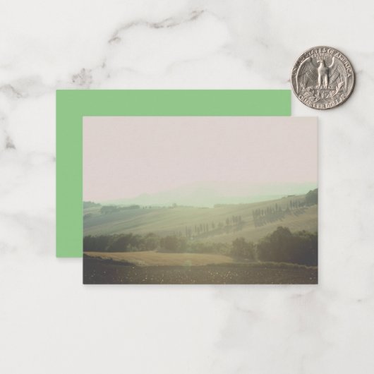 Tuscan Landscape Notitiekaartje (Voorkant / Achterkant in situ)