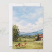 Tuscan Landschapslandschap Monogram Huwelijk  Kaart (Achterkant)