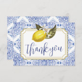 Tuscan Lemon Folded Hartelijk dank Bedankkaart (Voorkant / Achterkant)