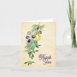 Tuscan Lemon Herbs Botanische Bedankkaart