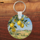 Tuscan Lemon Tree Landscape Sleutelhanger (Voorkant)