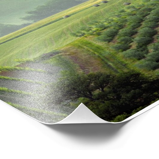 Tuscan ochtend foto afdruk (Hoek)